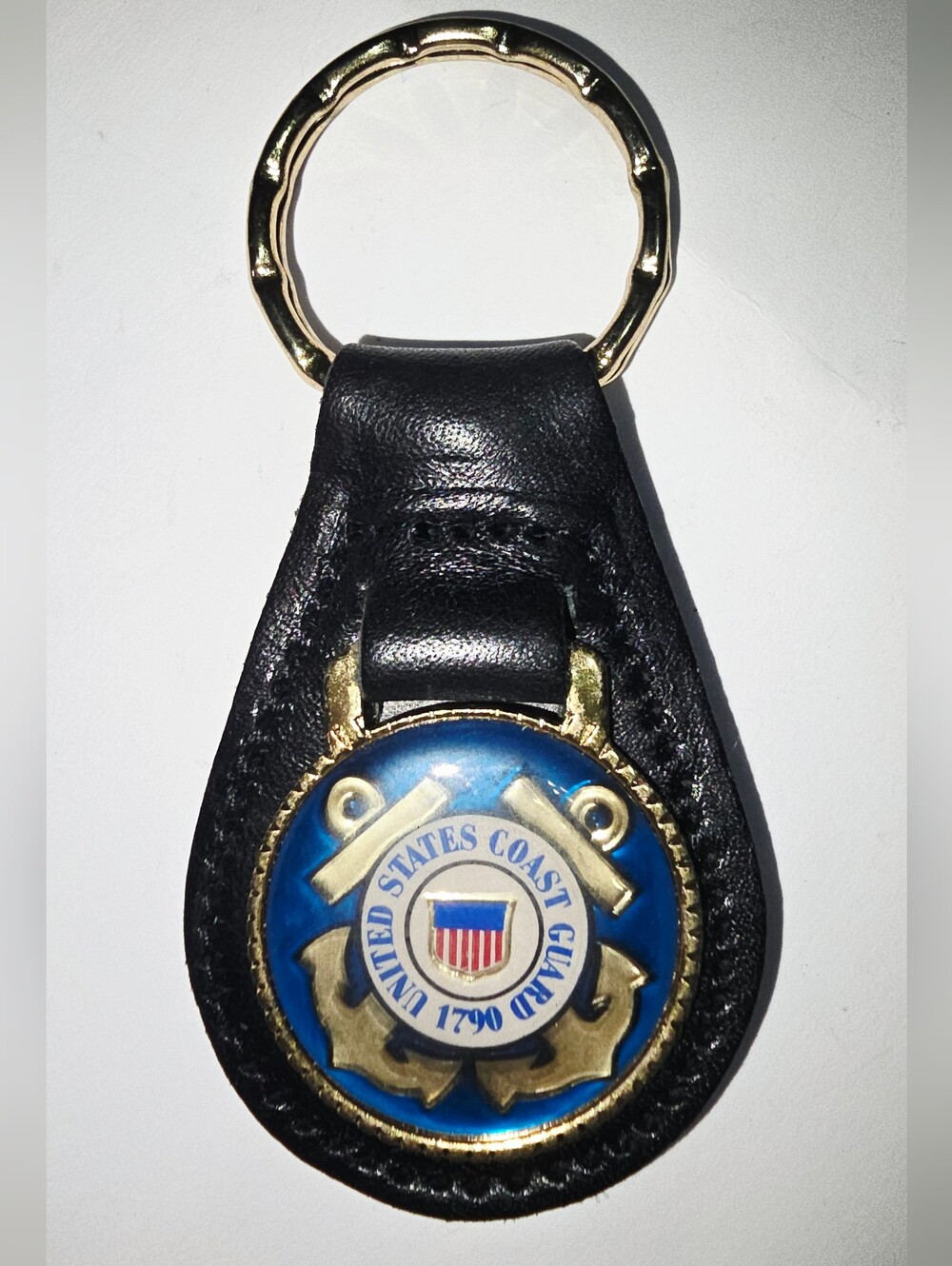 U.S. Coast Guard Leather Key Fob